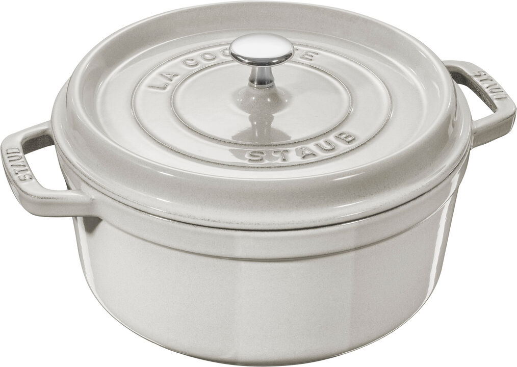 Staub Cast Iron 7-qt Round Cocotte - Basil