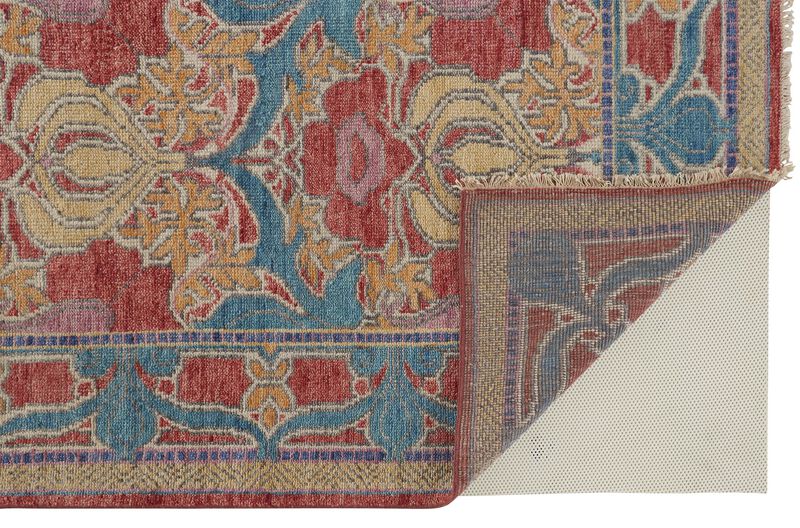 Beall 6633F Blue/Red/Yellow 5'6" x 8'6" Rug