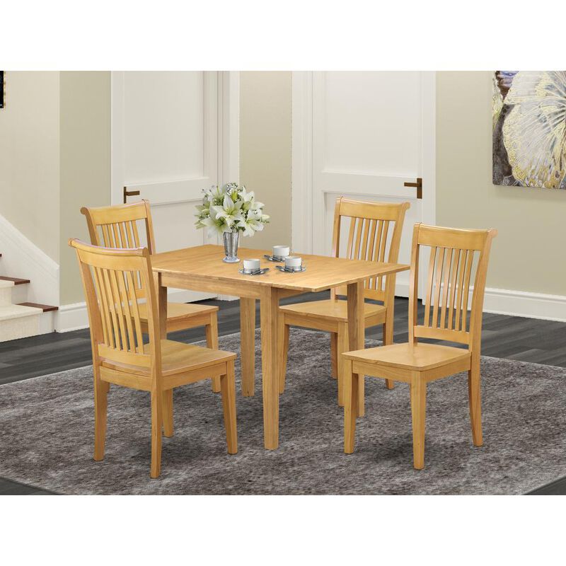 Dining Room Set Oak, NDPO5-OAK-W