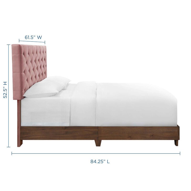 Modway - Rhiannon Diamond Tufted Upholstered Performance Velvet Queen Bed