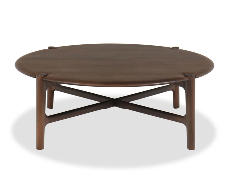 Harlow Round Coffee Table in Chestnut