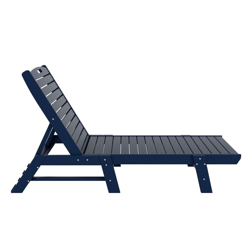 Reclining Outdoor Patio Adjustable Chaise Lounge Chair