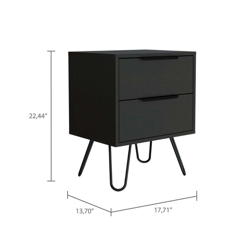 Augusta 2 Nightstand, Four Legs, Two Drawers