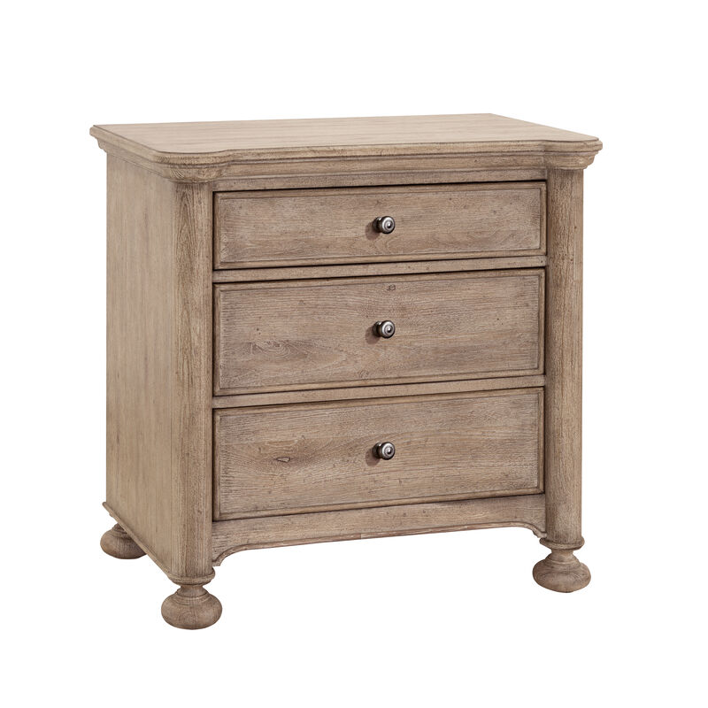 Higgins Street 3-Drawer Nightstand with USB-C ports