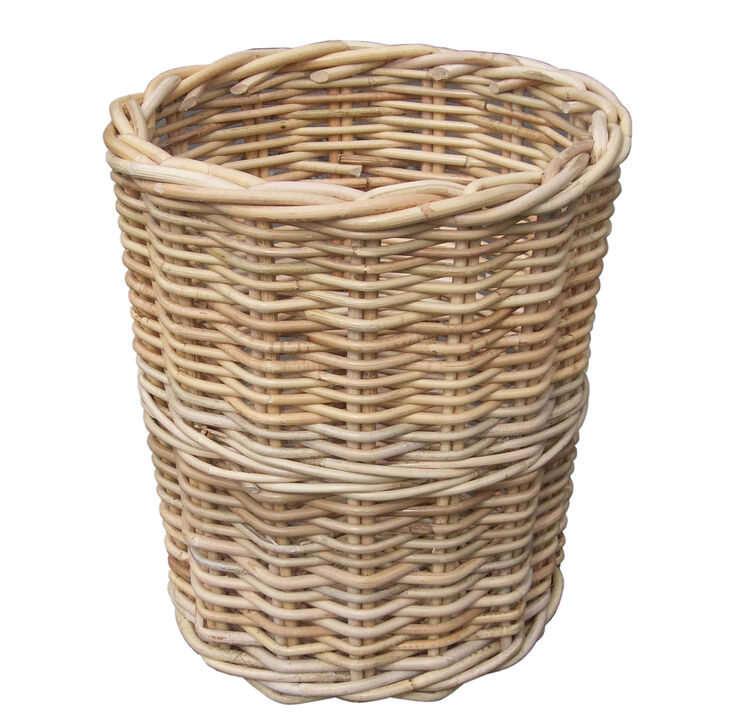 Round Wicker Trash bin