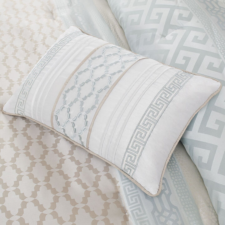 Gracie Mills Theodore 7-Piece Jacquard Comforter Set