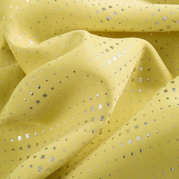 Rt Designers Collection Enhance Functionality With Gatsby Rubber Blackout Grommet Curtain Panel 54" X 90" Yellow