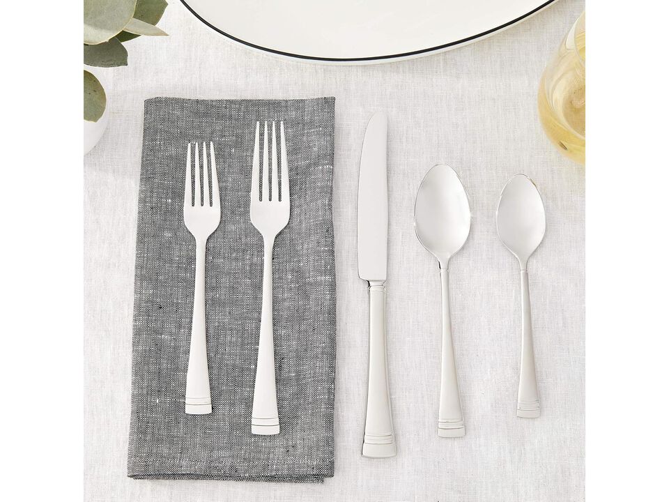 Lenox Frosted Federal Platinum 20Pc Flatware Set