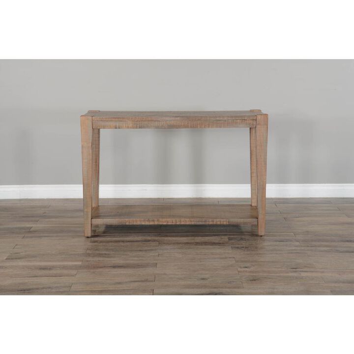 Sunny Designs 48 Sleek and Modern Wood Sofa Table in Weathered Brown