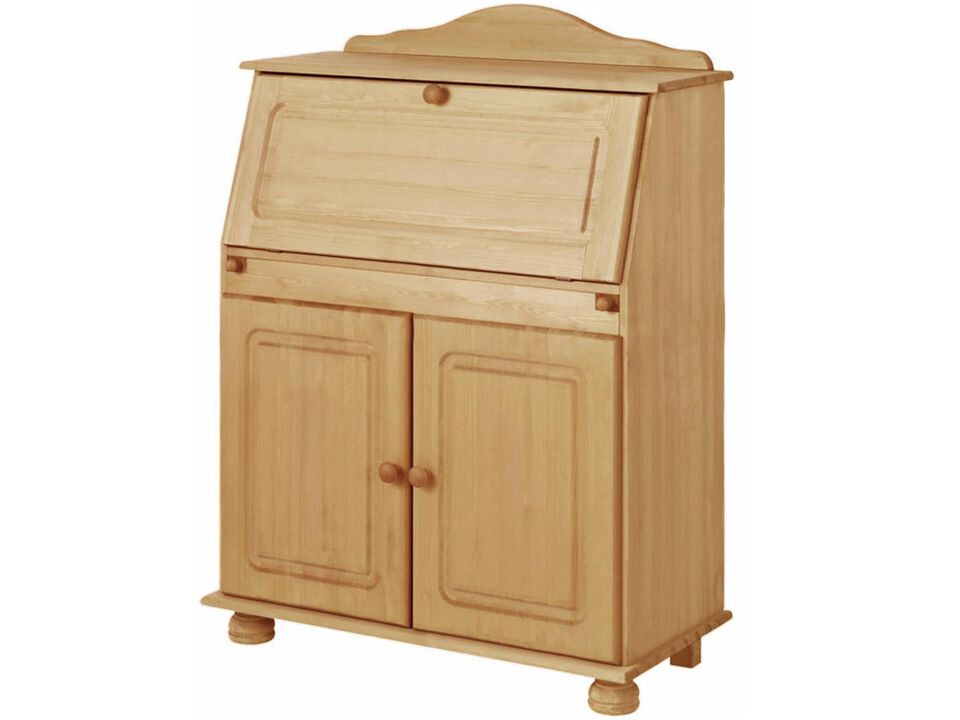 Chester Solid Wood Storage Desk with Bottom Closed Storage Cabinet