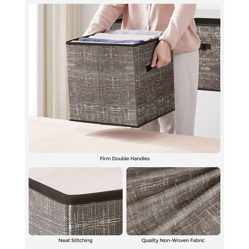 Non-Woven Fabric Storage Cubes with Double Handles