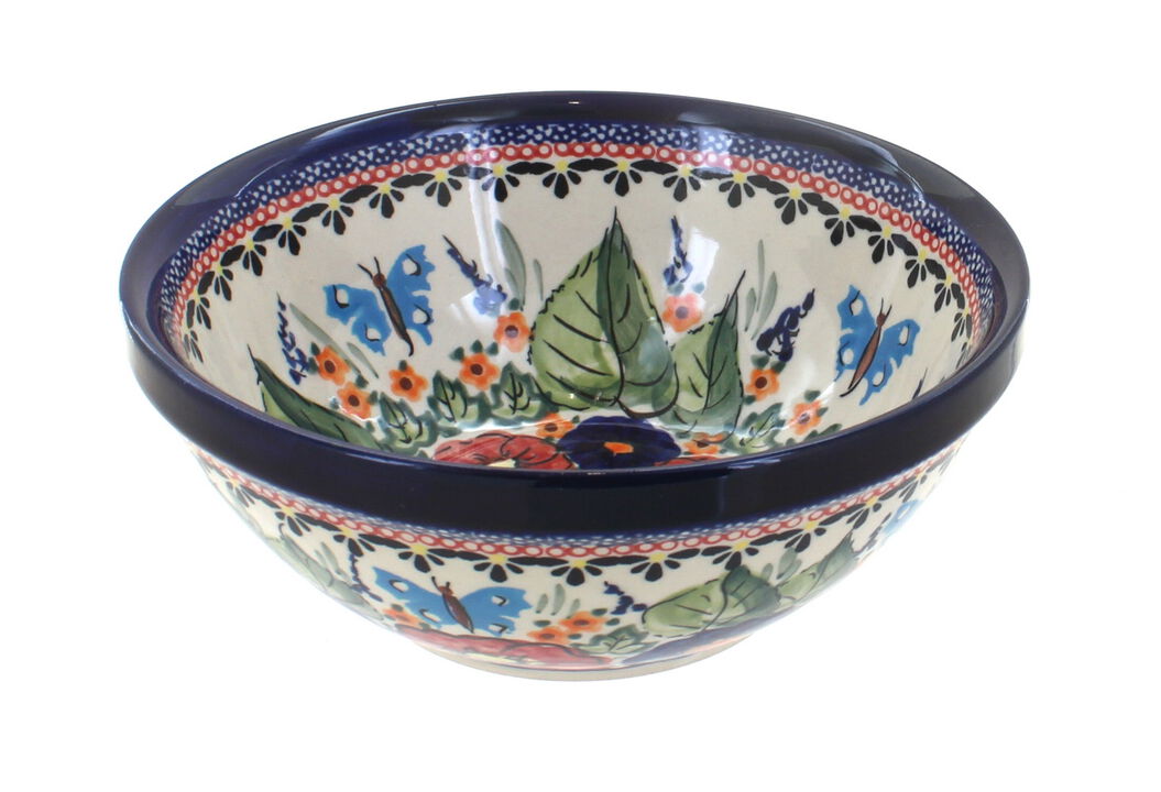 Blue Rose Polish Pottery Zara Small Serving Bowl