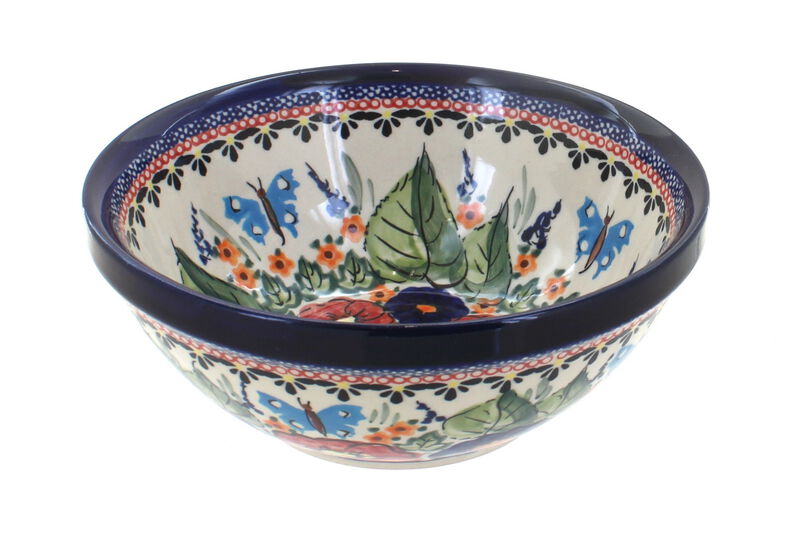 Blue Rose Polish Pottery Zara Small Serving Bowl