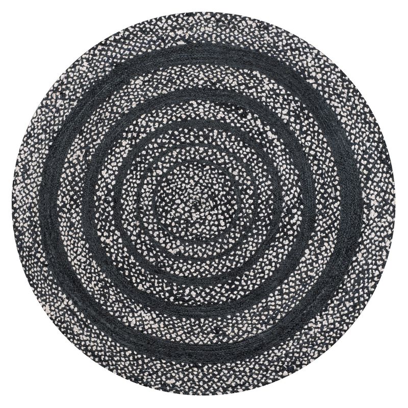 Abyss Braided Bohemian Coastal Jute Area Rug