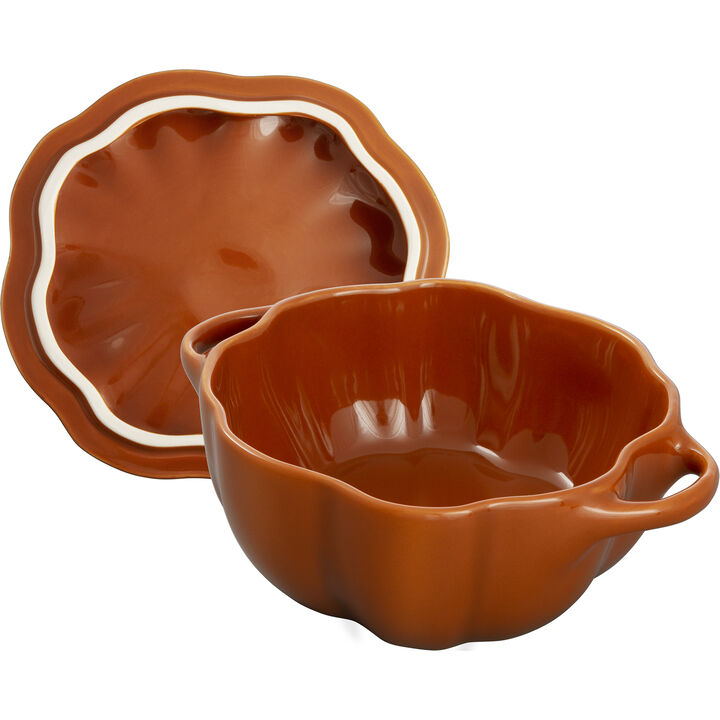 Staub Ceramic 24-oz Pumpkin Cocotte - Matte Black