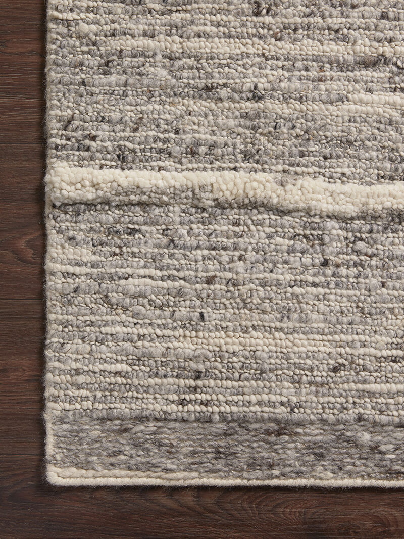 Rayan RAY03 Charcoal/Ivory 9'6" x 13'6" Rug