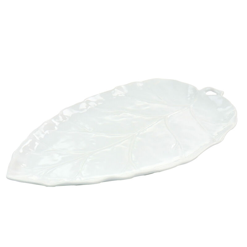 Martha Stewart 19 Inch Fine Ceramic Platter in White