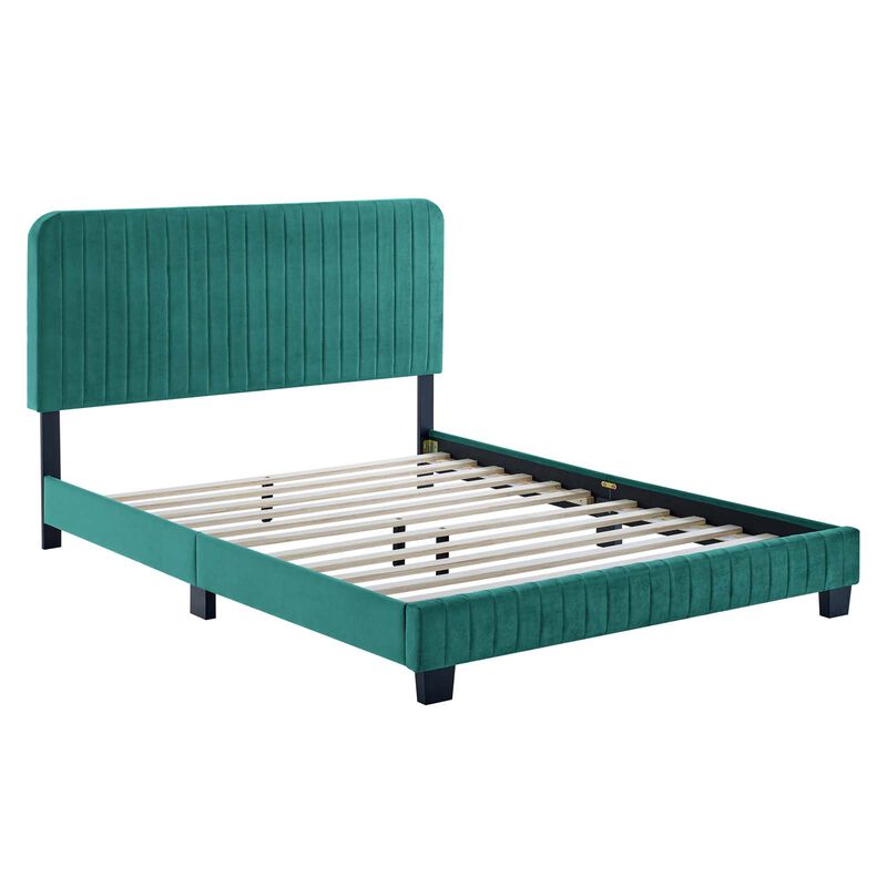 Modway - Celine Channel Tufted Performance Velvet Full Platform Bed