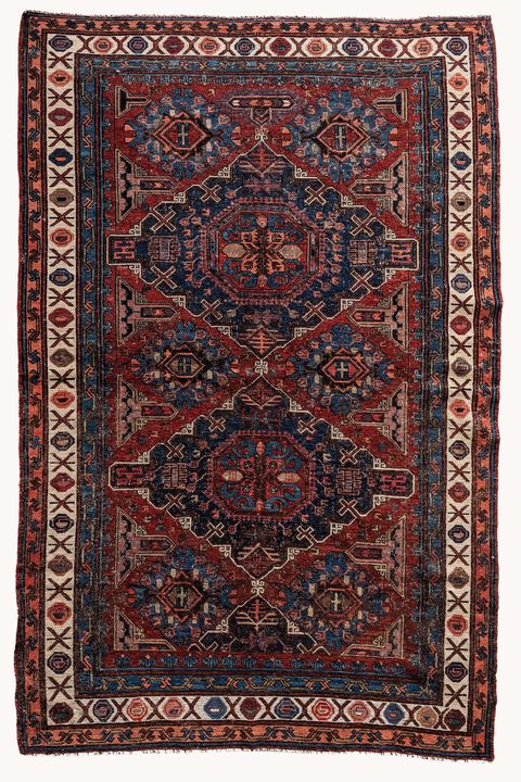 District Loom Vintage Soumak scatter rug-Teton