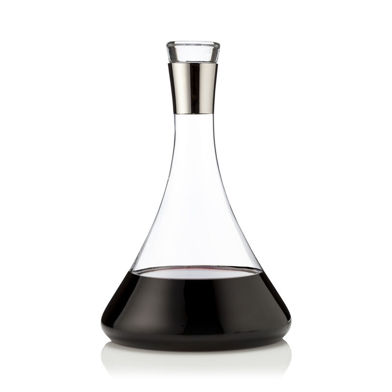 Irving Chrome-Rimmed Crystal Decanter