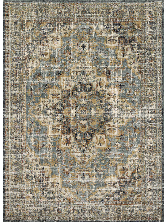 James JAE04 Sky/Multi 3'7" x 5'7" Rug by Magnolia Home by Joanna Gaines