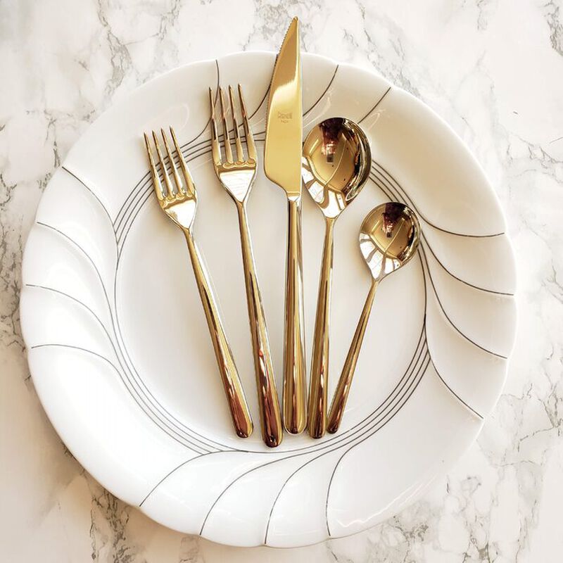 Linea 2 Piece Gold Serving Set