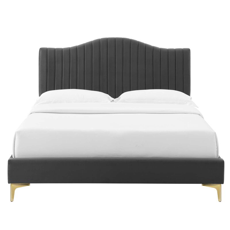 Modway - Juniper Channel Tufted Performance Velvet Queen Platform Bed