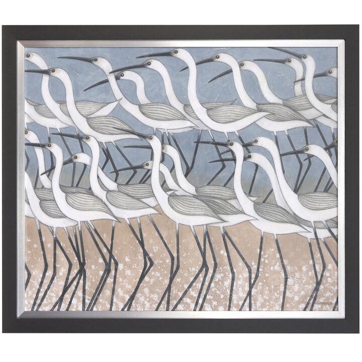 Egret Migration Framed Print