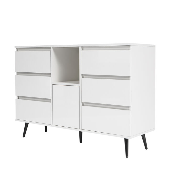 White High Gloss Sideboard with LED Light