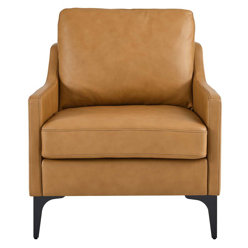 Corland Leather Armchair Brown