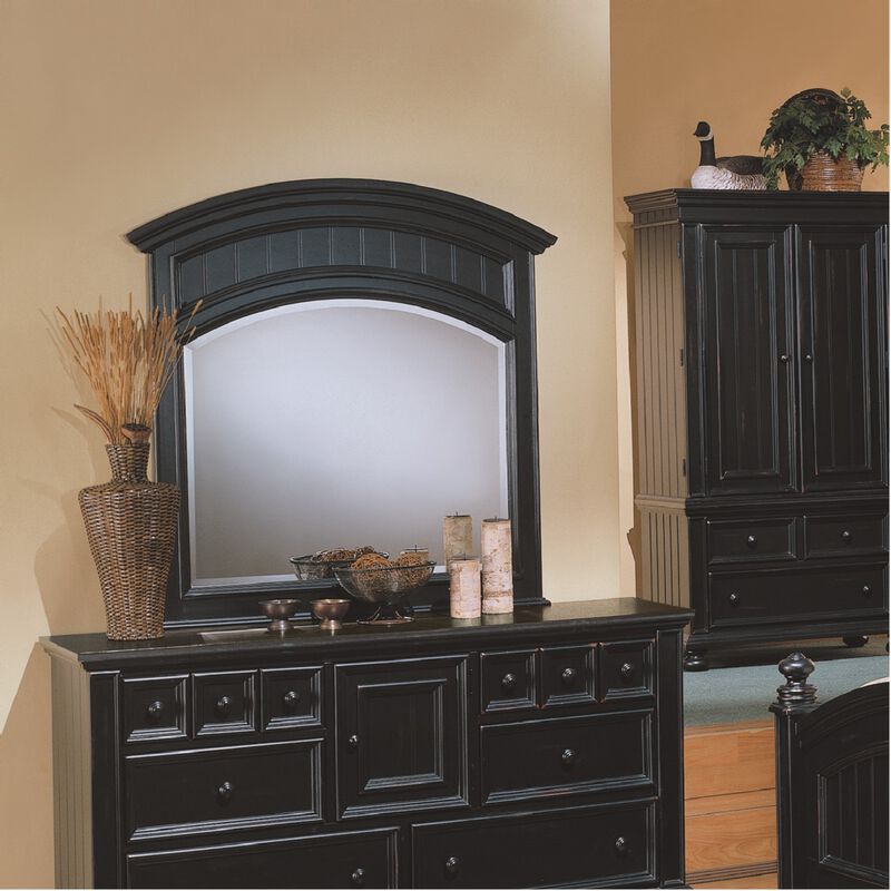 Cape Cod 46" Landscape Mirror in Black