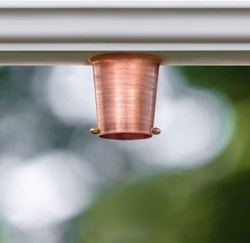 Marrgon 2 Inch Copper Gutter Adapter - Rain Chain Hanger & Diverter