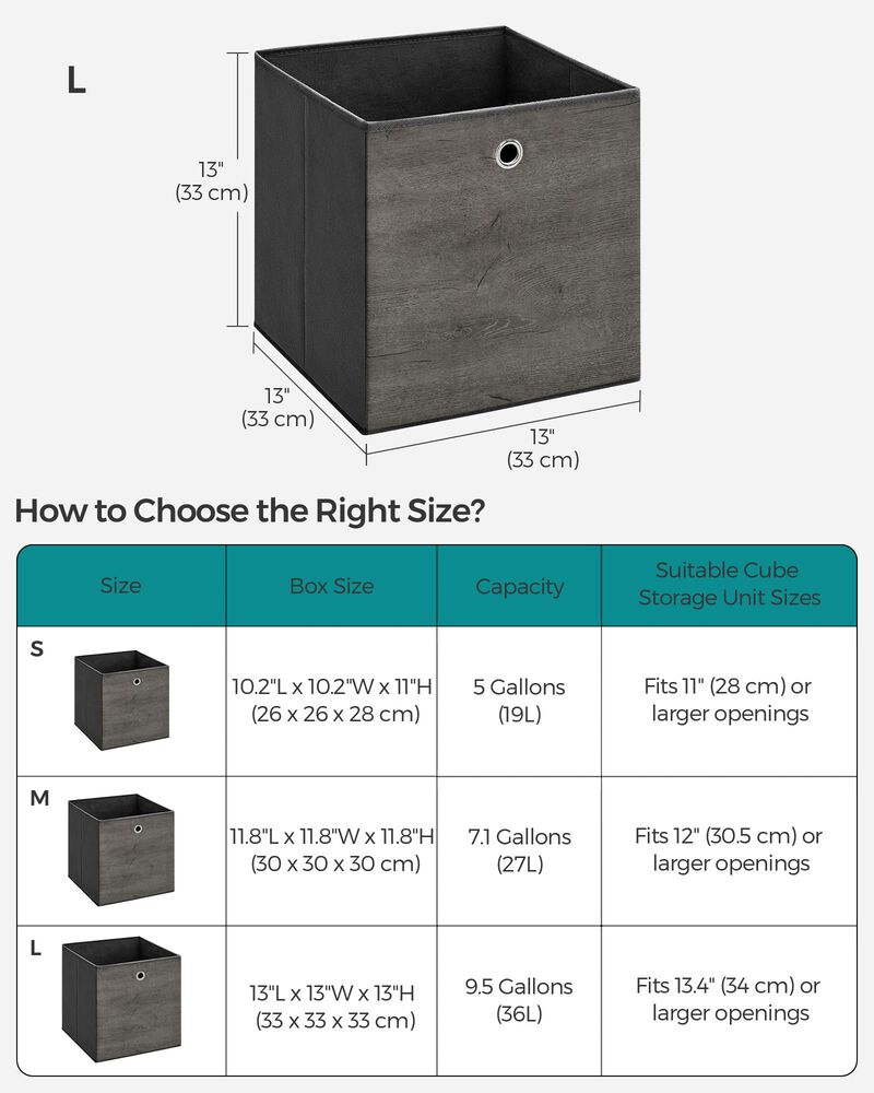 Foldable Storage Organizer Boxes – Set of 6 Storage Cubes for Clothes