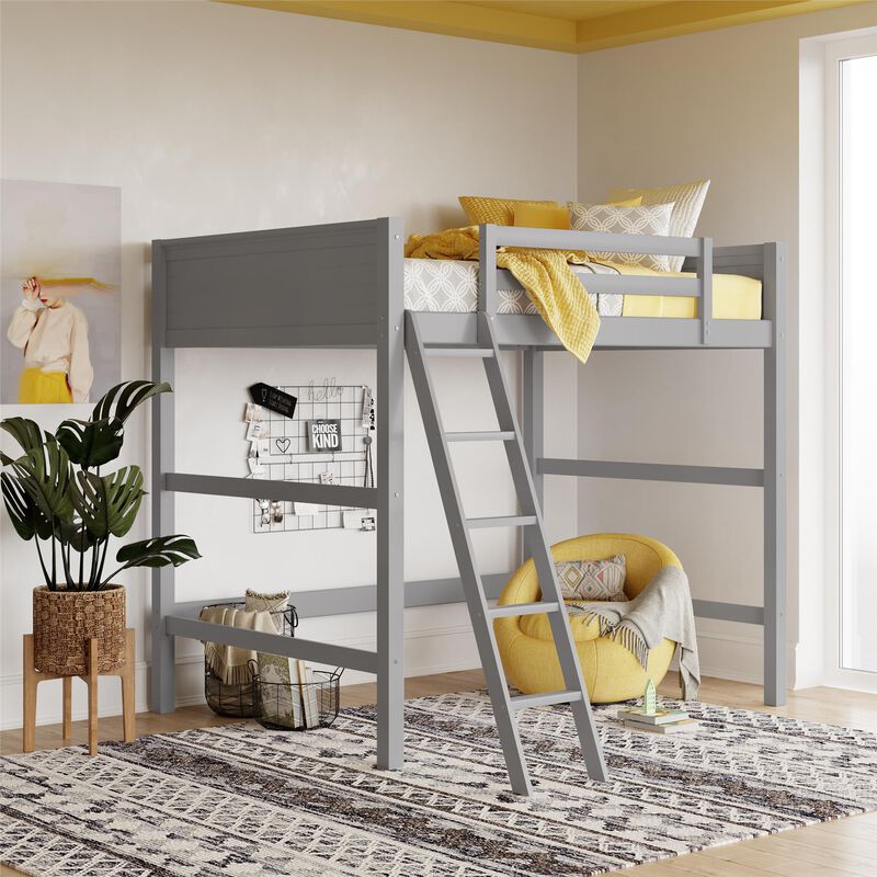 DHP Carlson Loft Bed for Kids Bedroom, Full Size Frame