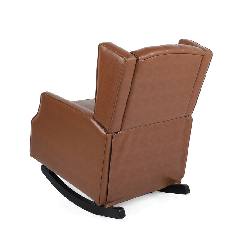 Merax PU Leather Recliner Rocking Chair