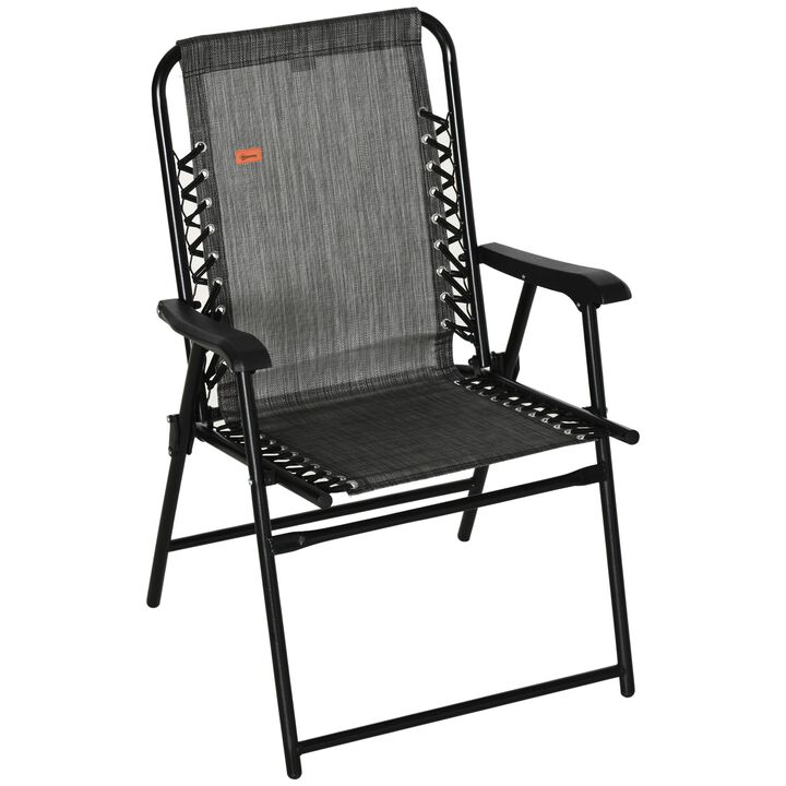 Grey Portable Seat: Folding Patio Chair for Outdoor Use