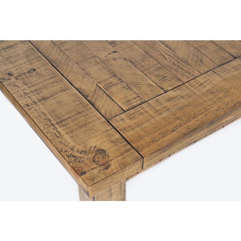 Jofran Telluride Rustic Farmhouse Solid Wood 78 Extension Dining Table