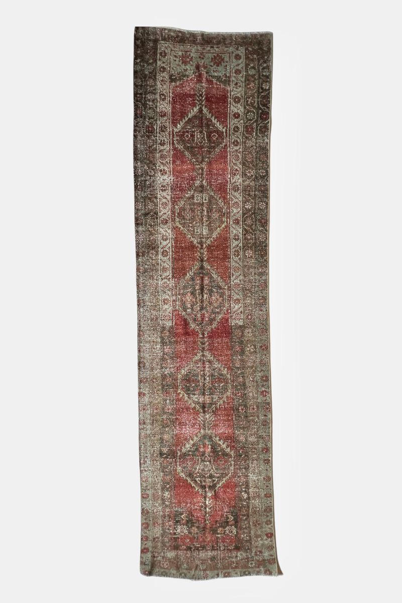 District Loom Antique Persian Heriz Karaja Runner Rug- Townsend