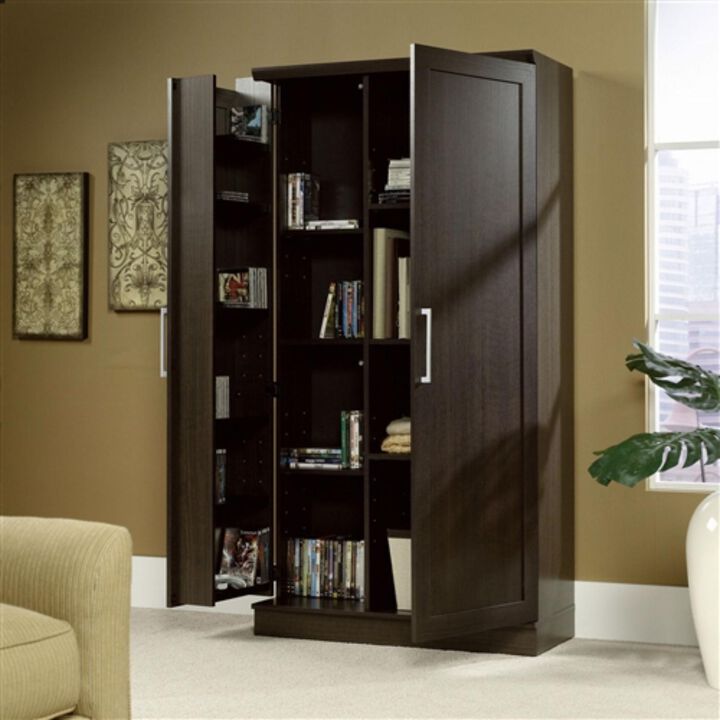 Hivvago Multi Purpose Living Room Kitchen Cupboard Storage Cabinet Armoire in Brown