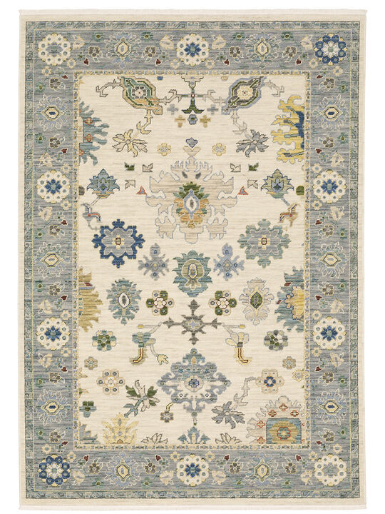 Lucca 6'7" x 9'6" Ivory Rug