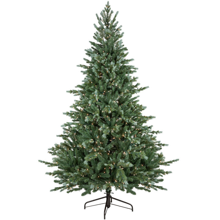 7' Pre-Lit Blue Spruce Artificial Christmas Tree  Clear Lights