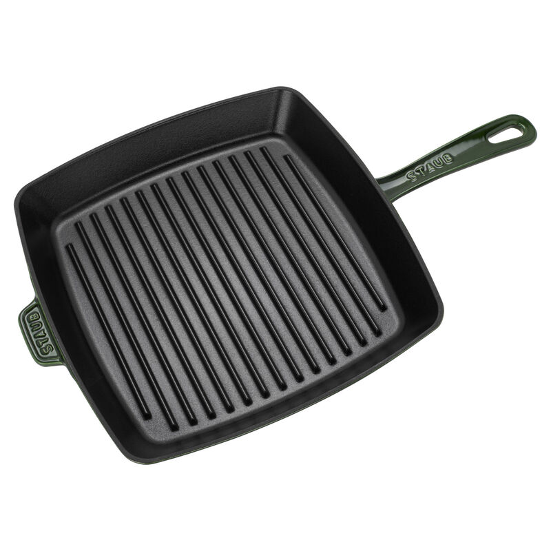 Staub Cast Iron 12-inch Square Grill Pan - Basil