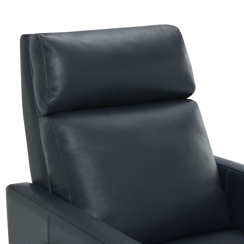 Comfort Pointe Reed Leather Push Back Recliner - Midnight Blue