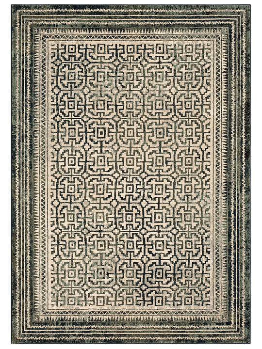 Rendition by Stacy Garcia Home Adras Blue Teal 5' 3" X 7' 10" Rug