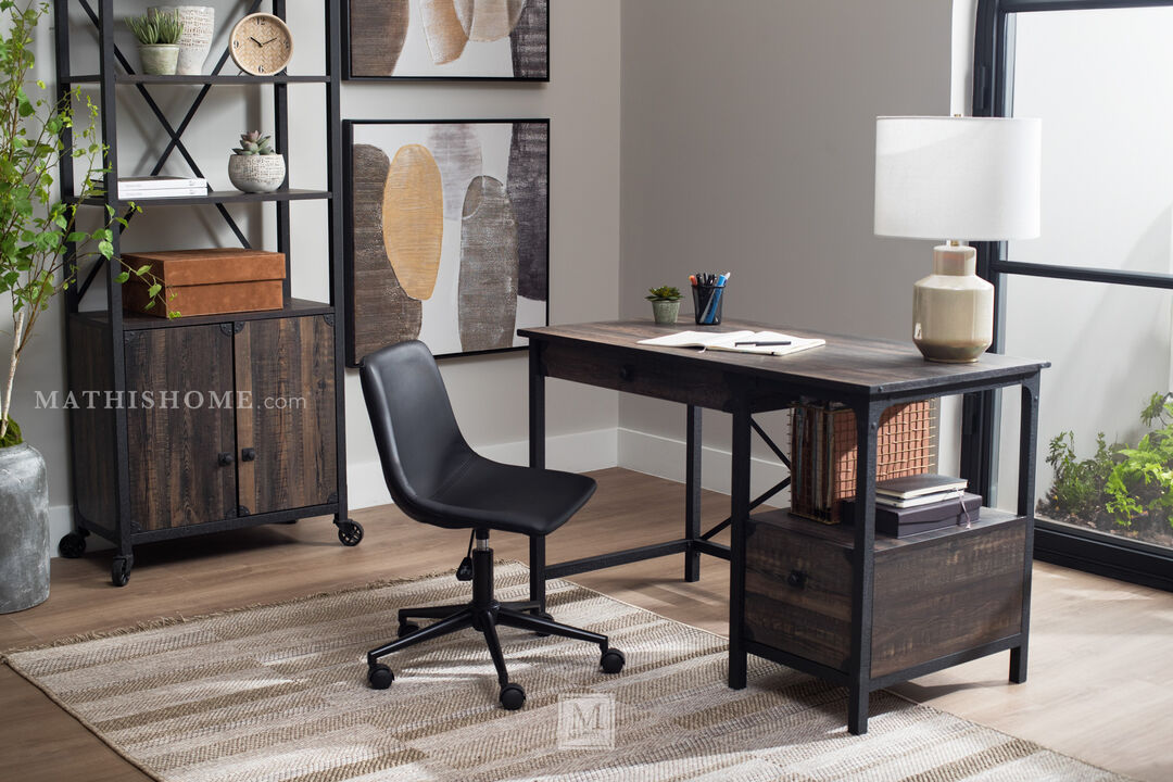 Armless Swivel Desk Chair