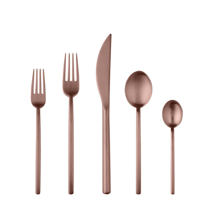 Due Ice Bronze Flatware Set 5 Pieces