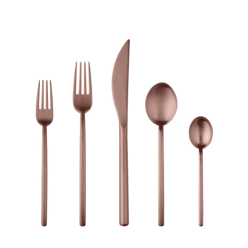 Due Champagne Flatware Set 5 Pieces