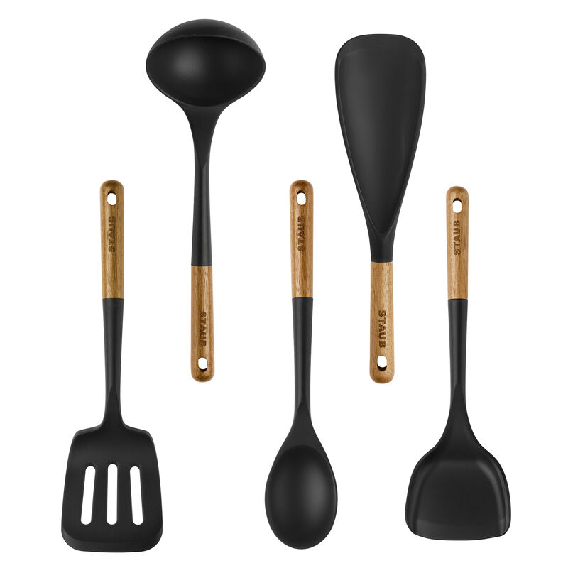 Staub Silicone with Wood Handle 11-pc Cooking Utensil Set