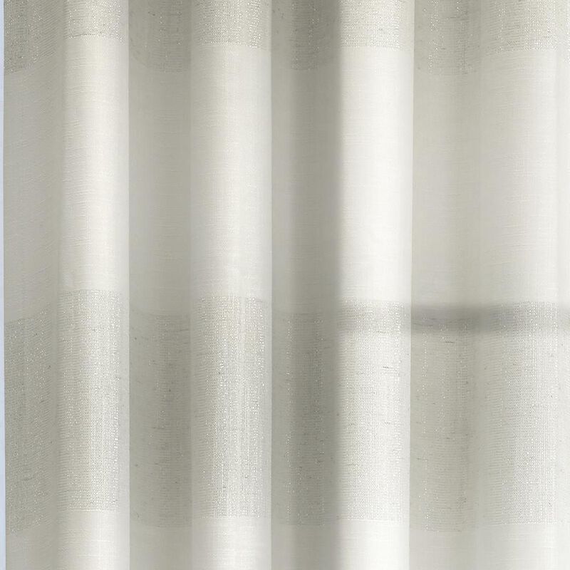 Habitat Paraiso Eclectic Smooth Textured Brighten Space Sheer Panel Grommet Curtain Panel Ivory