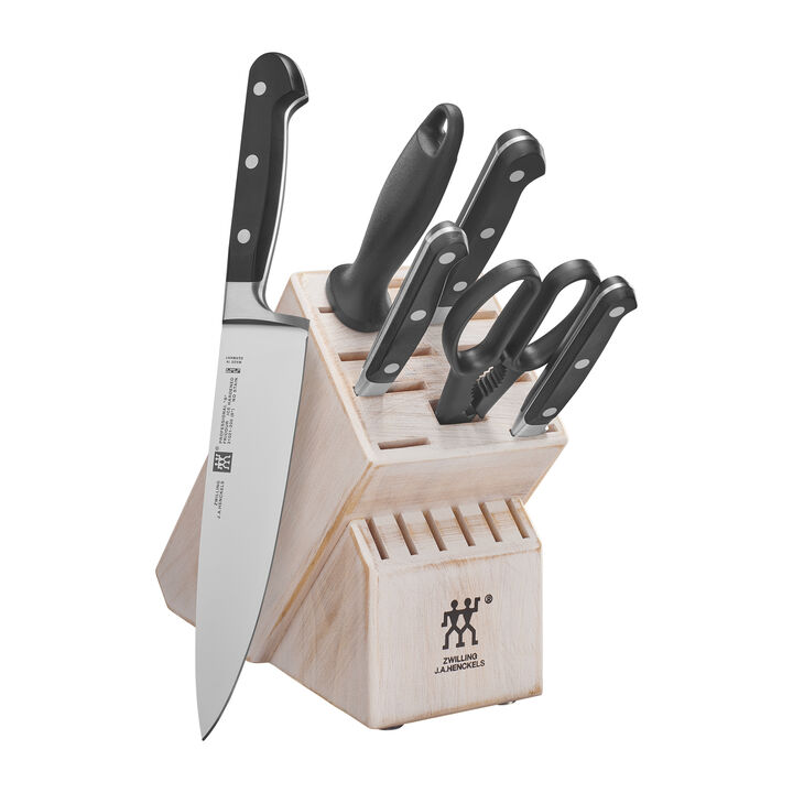 ZWILLING Professional "S" 7-pc Knife Block Set - Rustic White